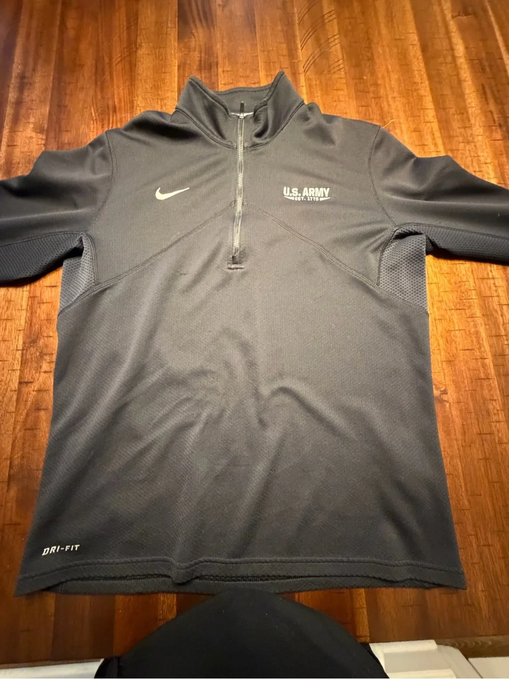 Nike Black U.S. Army Dri-FIT Quarter-Zip Pullover